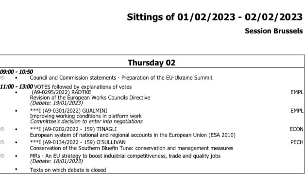 setomwork's tweet photo. It’s confirmed.
The votes on @gualminielisa’s #platformwork & @RadtkeMdEP’s #EuropeanWorksCouncils have been postponed to the #plenary meeting on 2 February.
#democracyaAtWork #gigeconomy #socialeurope https://t.co/qLgJ2uS9TG