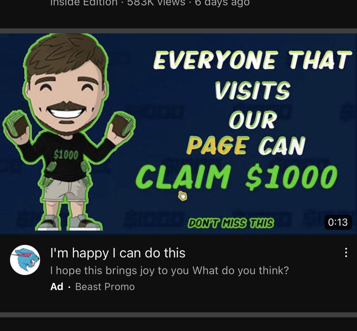 Nick3rodriguez's tweet photo. @MrBeast  wtf is this ? https://t.co/U3js4RA0YS