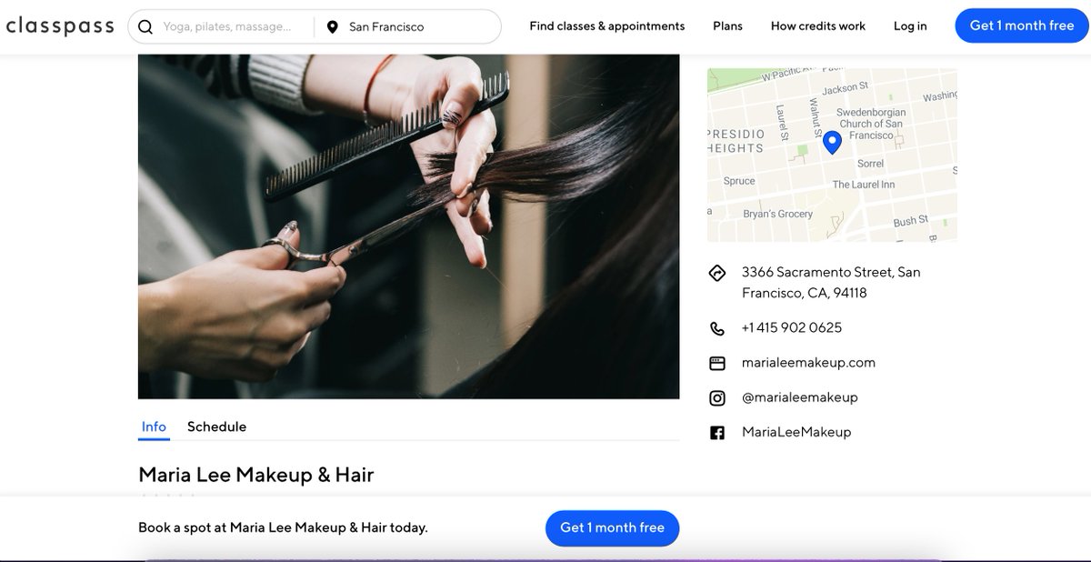 MariaLeeMakeup's tweet photo. @classpass This is the 2nd time we have gotten customers trying to book services through your fraudulent company. We never agreed to partner with your company and specifically told your rep, "NO, WE DO NOT WANT TO BE A PARTNER." Please delete the profile you made with our info immediately. https://t.co/oDVpLKJzQA