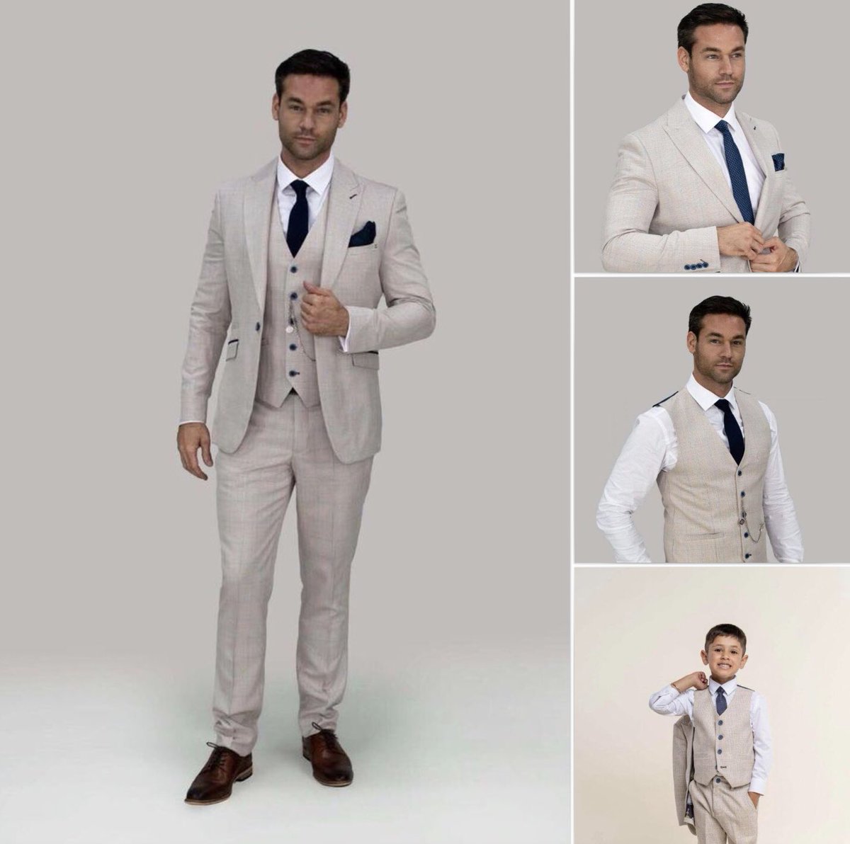Perfect for formal occasions and weddings for a summer look - also available in Sky Blue, Brown and Navy and in matching boys sizes too!

#worcestershire #menssuits #weddingsuits #boyssuits