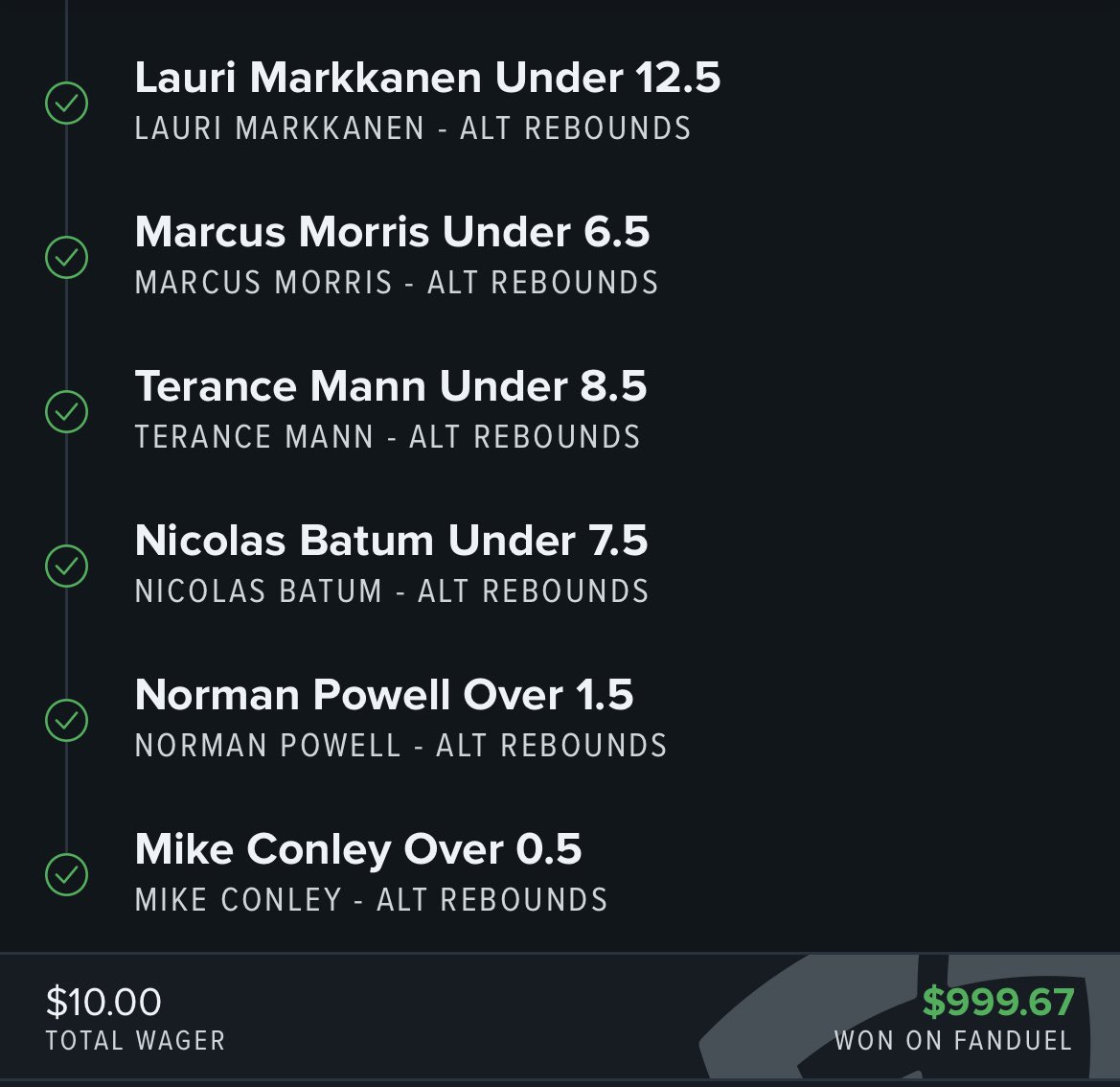 Slimkoob1's tweet photo. #FanDuel #GamblingTwitter #parlays https://t.co/SDa94TPqVp