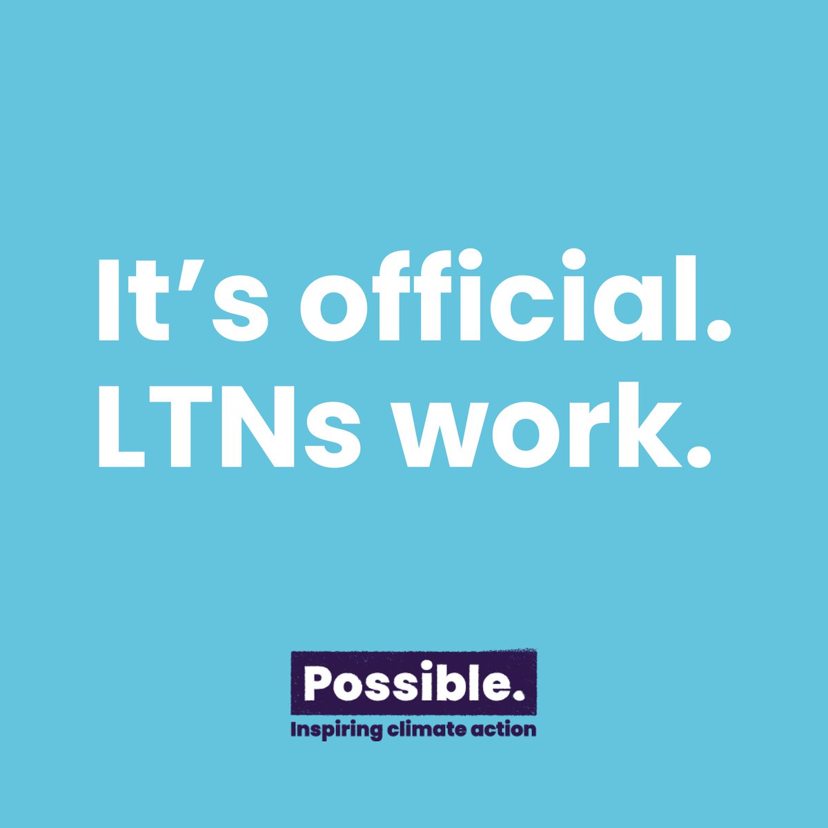 NEW | It’s official. LTNs work.

We just published the biggest ever study on low traffic neighbourhoods and the results are clear.

LTNs significantly reduce traffic. It’s that simple. 🧵

wearepossible.org/latest-news/lt…