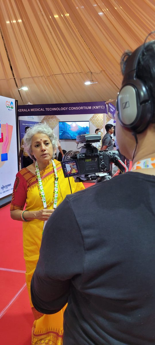 Interviewing Dr. Soumya Swaminathan, the former WHO Chief scientist at the #G20Summit

Dr. Soumya presented insights on key imperatives of medical countermeasures.

#G20 #thiruvananthapuram
#Kerala #G20IndiaPresidency