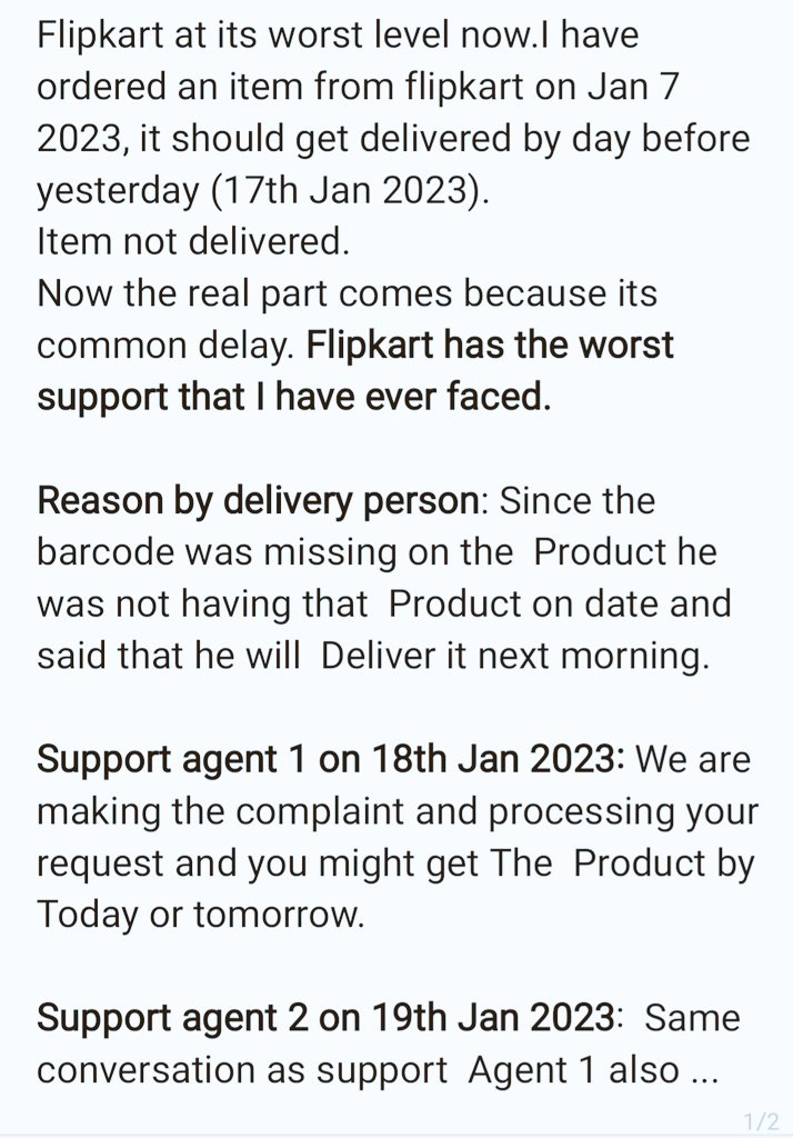 Sri_Neelesh's tweet image. #Flipkart at its #worstlevel
@Flipkart please shut down your services and get employed at @amazonIN. They have far better support. Kindly learn at first and then proceed as a naive. And stop making fools of us !!
#boycotflipkart
@krishnagr3 @_Kalyan_K @toi @flipkartsupport