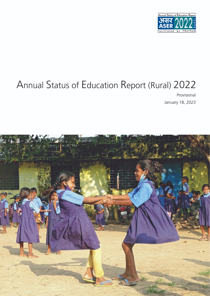 asercentre's tweet photo. The ASER 2022 report was released on 18 January 2023 and can be accessed here: https://t.co/IKBIomoDI4
#aser2022 #repot #reportrelease #education #learninglevels
#pratham https://t.co/IIJeKrBHCC