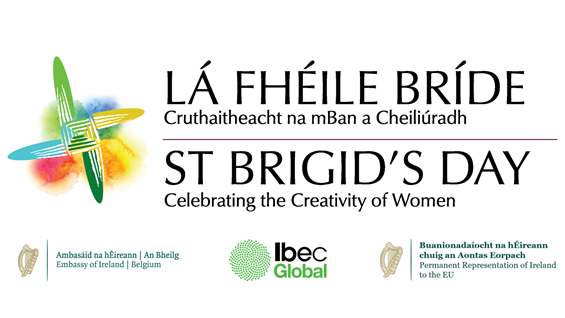 IrishEmbBelgium's tweet photo. Celebrate #LáFhéileBríde #StBrigidsDay and the Irish women making a difference in Belgium with us on 1 February 2023 ☘️ 

This event is organised jointly by @IrelandRepBru &amp; @IrishEmbBelgium and hosted by @IbecGlobal
 
More info and sign up 👇
https://t.co/JXC1yNr0tb https://t.co/E1J1Qi4HZI