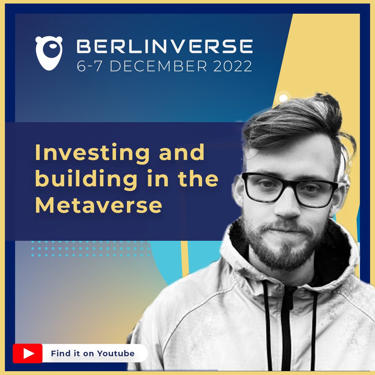 Berlinverseio's tweet photo. Ready to invest in the metaverse? 🗺️
Let's talk with an expert in the field!
Today we want to share the talk of Nicolas Weber, founder of MetaGameHub DAO, at last year's Berlinverse where he covered the challenges and opportunities of the metaverse industry 😎
#MetaGameHub #DAO https://t.co/2AW1pcnyr4