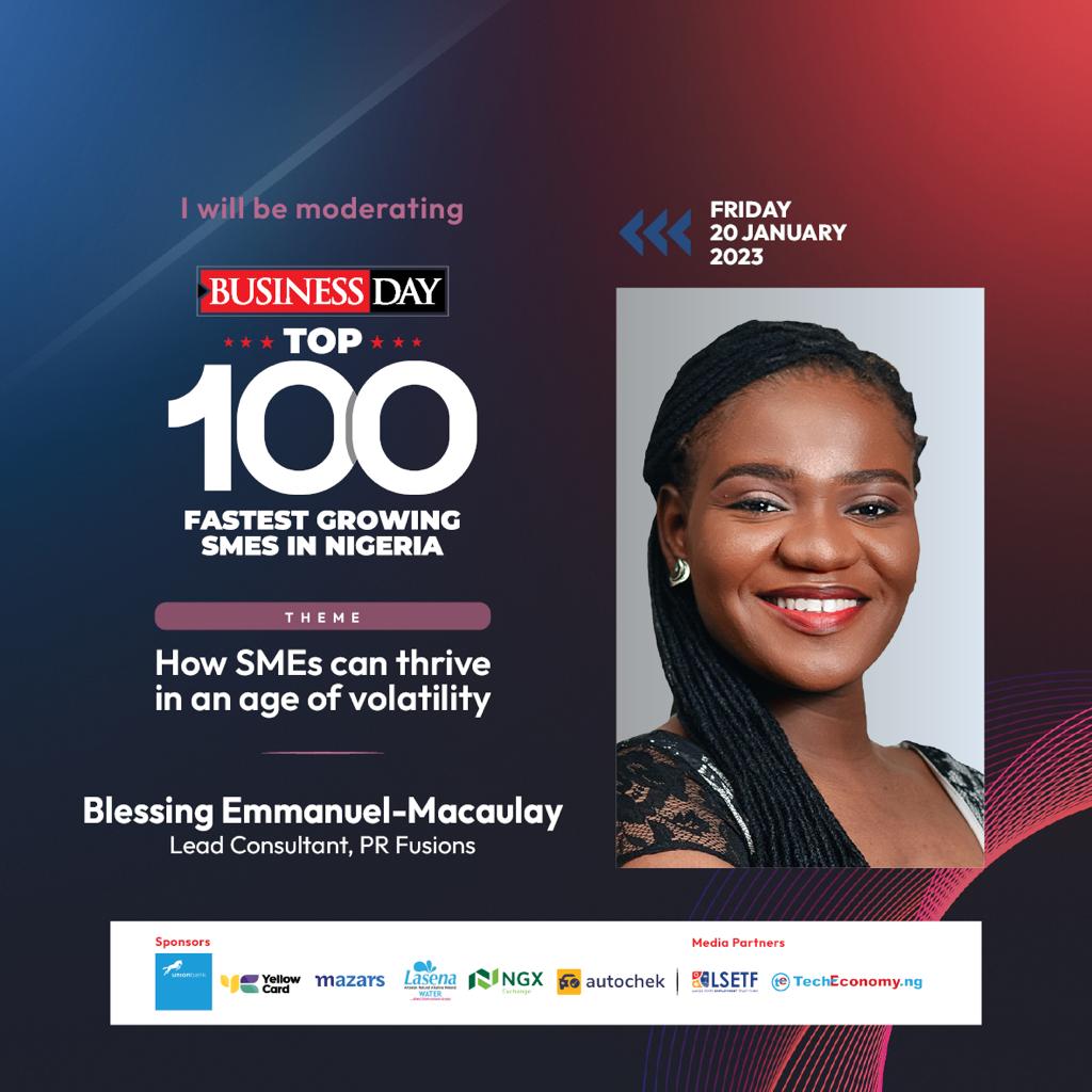 PRFusions's tweet image. SMEs are key players in driving innovation and job growth. As the world becomes more uncertain, it's crucial for SMEs to adapt.
 Join our Founder &amp;amp; Lead Consultant @beeolisa and other experts as they discuss strategies for thriving in volatility.