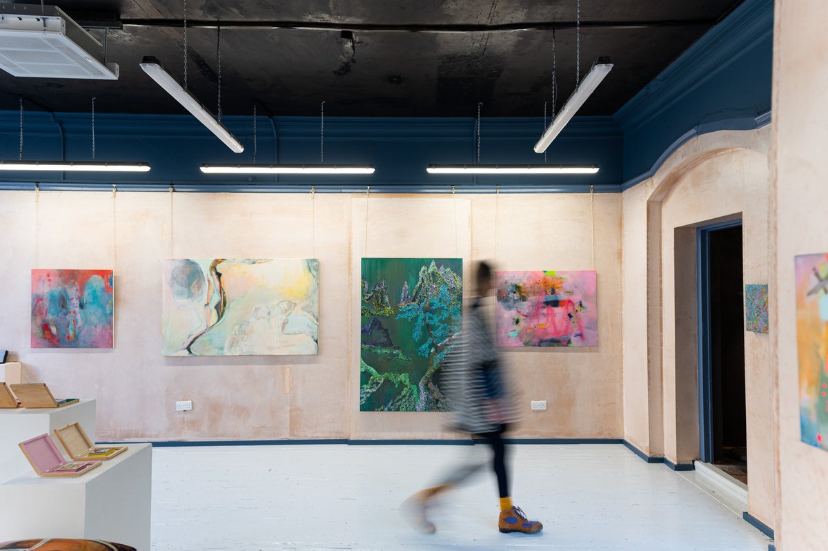 marplewebsite's tweet photo. Opening tomorrow, Mura Ma @murama_artspace is a brand new artist-run gallery on Stockport Rd, #Marple, showing monthly exhibitions of emerging artists. Their first exhibition features four contemporary painters, two from Marple artists: https://t.co/BAFQRpTSUa https://t.co/Wc2sZraWm0