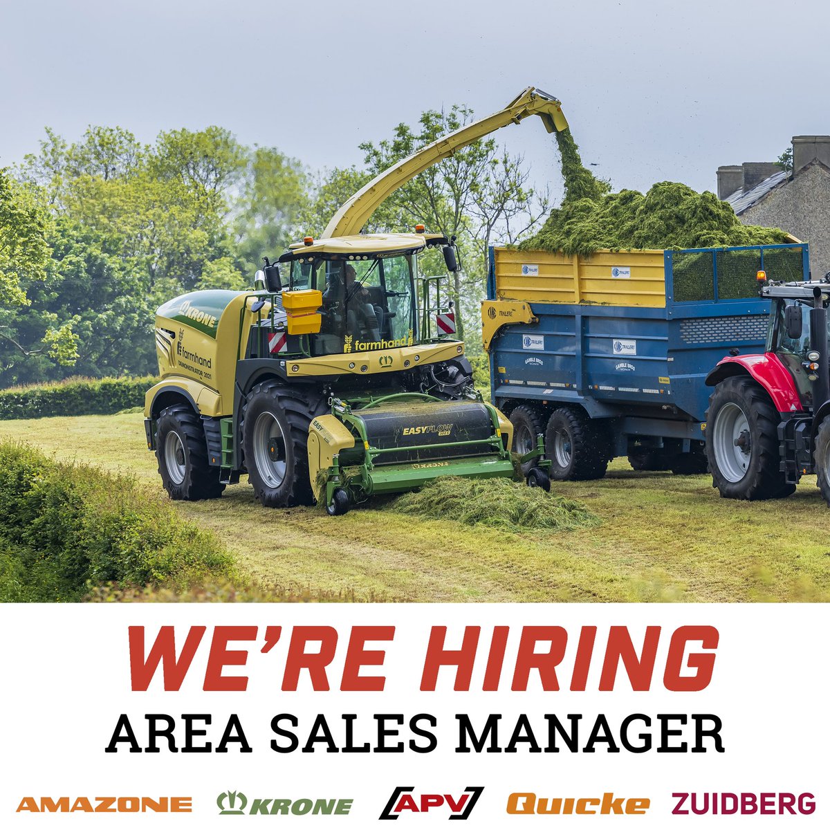 We’re hiring for the position of Area Sales Manager apply now with your CV in confidence to stephenscrivener@farmhand.ie #werehiring <a href="/FTMTA_/">FTMTA</a>
