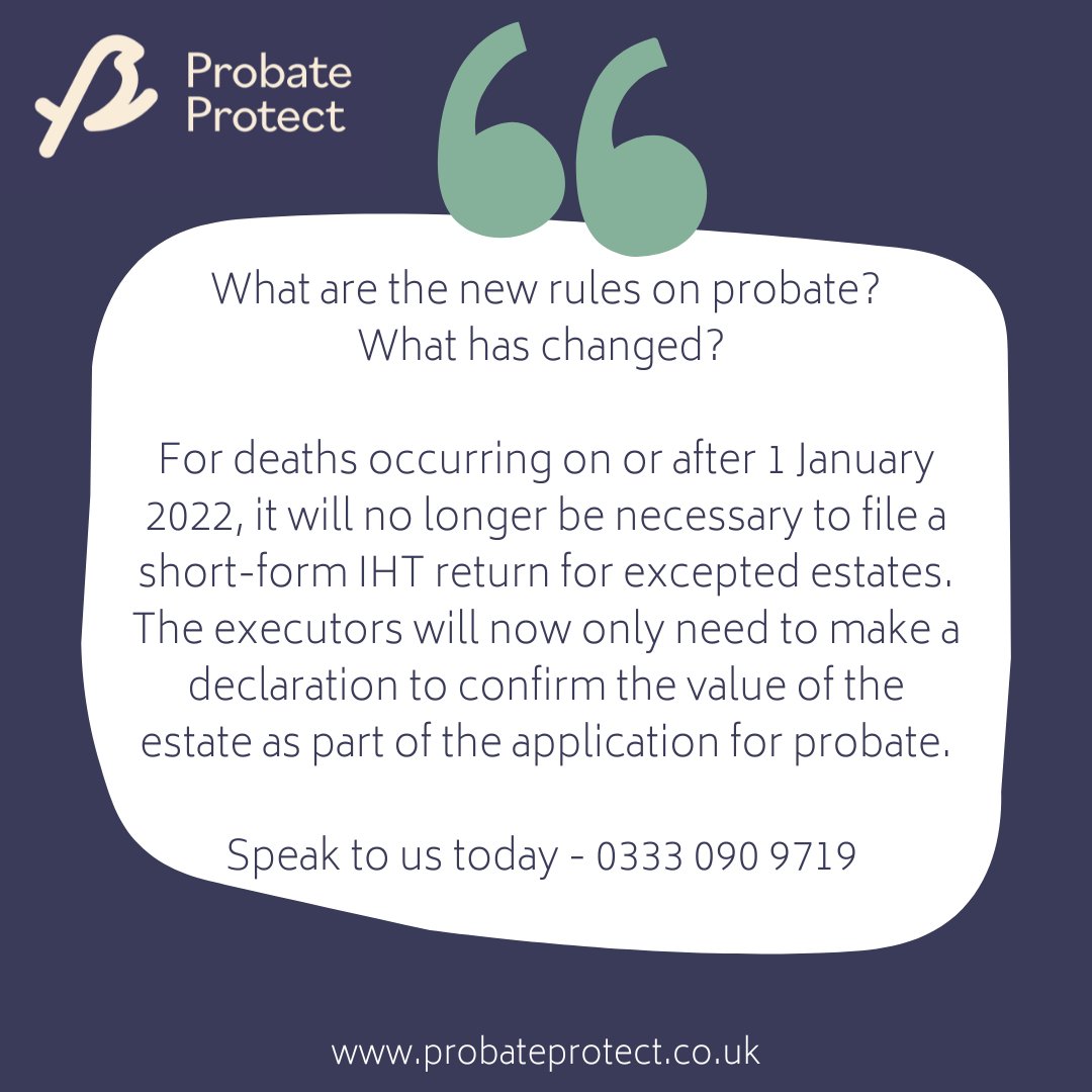ProbateProtect's tweet image. What are the new rules on probate? 
#probate #realestate #trusts #estateplanningattorney #estateplan #assetprotection #livingwill #elderlaw #familylaw #will #legal #estate #trust #probatelawyer #estateplanninglawyer #wealthprotection #familyprotection #inheritance