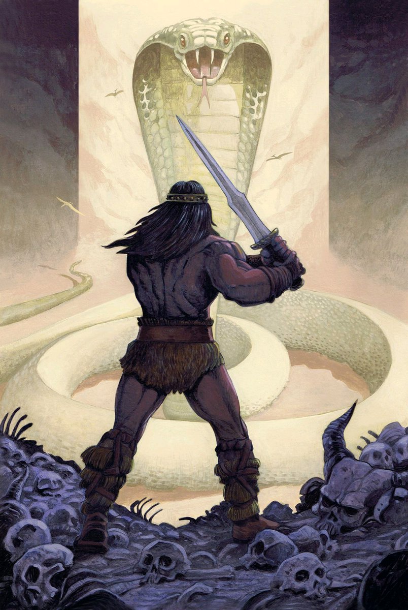 AnthonyCocain's tweet photo. Petit hommage à #Conan 🐍🗡️ #illustration #art #fanart #snake #barbarian #fantasy #artwork https://t.co/AamJIrBul6