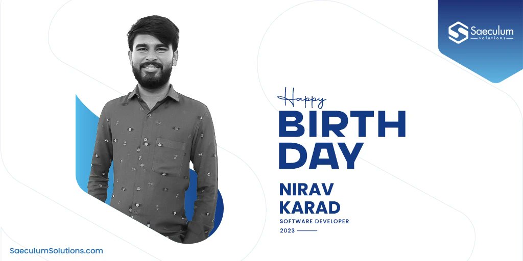 SaeculumSol's tweet photo. We're so fortunate to have you as a team member who encourages us daily to succeed. May this special day be full of joy, and may you have a successful life ahead. Happy birthday Nirav Patel 🎉
#happybirthday #birthday #career #birthdaywish #saeculum #saeculumsolutions https://t.co/eRLplmgqqq