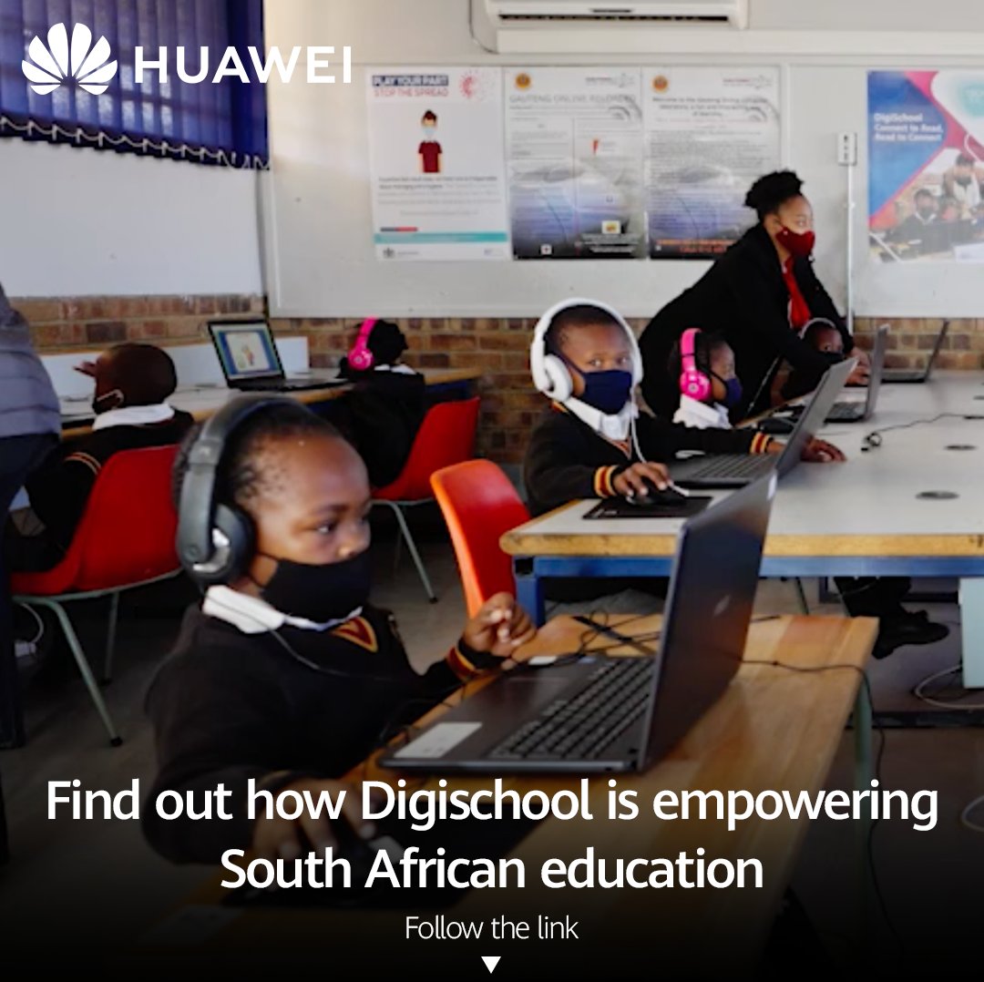 HuaweiSAR's tweet photo. According to a University of Pretoria research, 78% of South African Grade 4 children cannot read for comprehension in any language. Watch this video to see how the DigiSchool programme has helped primary school students connect to read.
#ConnectToImpact
https://t.co/mp5wl0wkVT https://t.co/CmGMBE6tQL