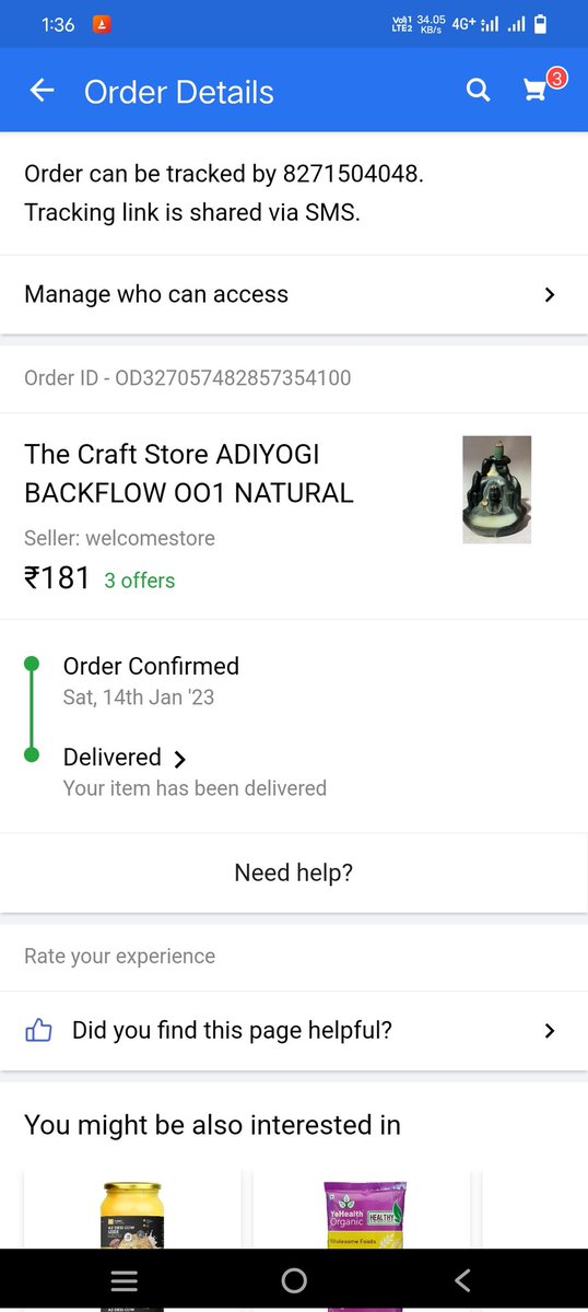 ErAdityaDubey2's tweet photo. @flipkartsupport @Flipkart 
today i recieved a broken product by dilivery agent after return he not  accepted plz help and also ur executive not respond very bad experience.
Order ID - OD327057482857354100 https://t.co/kiEJdOmEbI