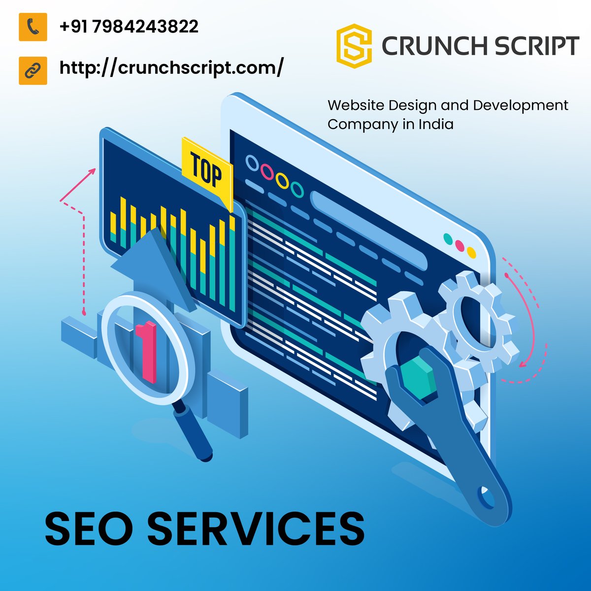 crunchscriptcom's tweet image. Our SEO services are crucial for a successful online presence. We help you get your name out there by improving your site's visibility in search engines and other online directories, increasing traffic, and improving the content quality.

 #SearchEngineOptimization #crunchscript
