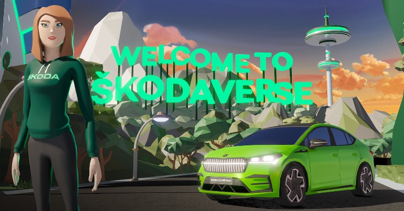 skodaautonews's tweet photo. Did you know it's possible to explore #Skoda in a whole new dimension? 🤩 The @skodaverse project has created a unique Škoda world where users can visit Škoda's #NFT Gallery, access straightforward and playful info on #eMobility, play games and even design their own avatar! 💚