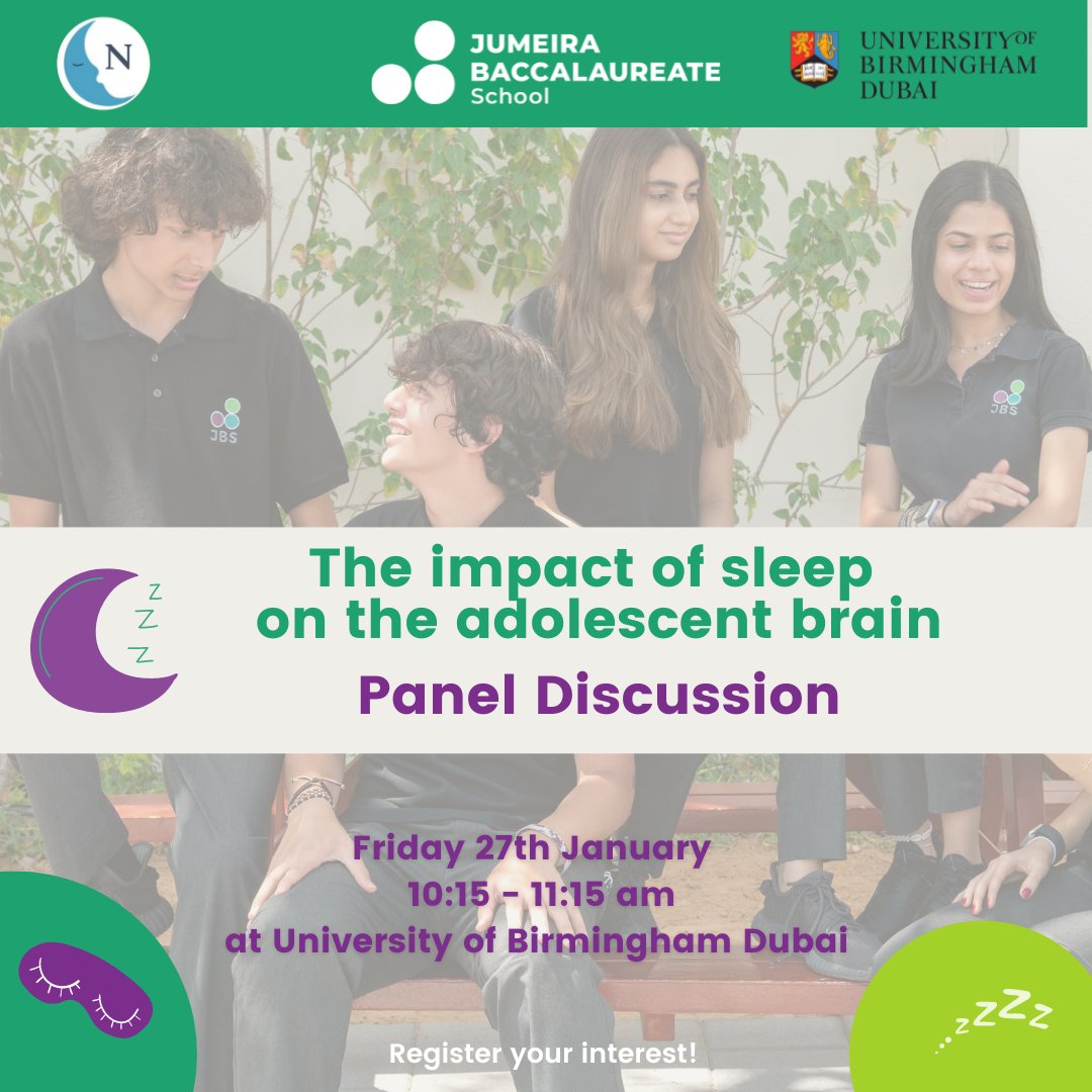 Discover the importance of sleep and how it impacts the adolescent and young adult experience in this highly informative and thought-provoking panel discussion. 

Register your interest in the link below:

bit.ly/3IZgtl7

#jbs #jbsschool #sleep