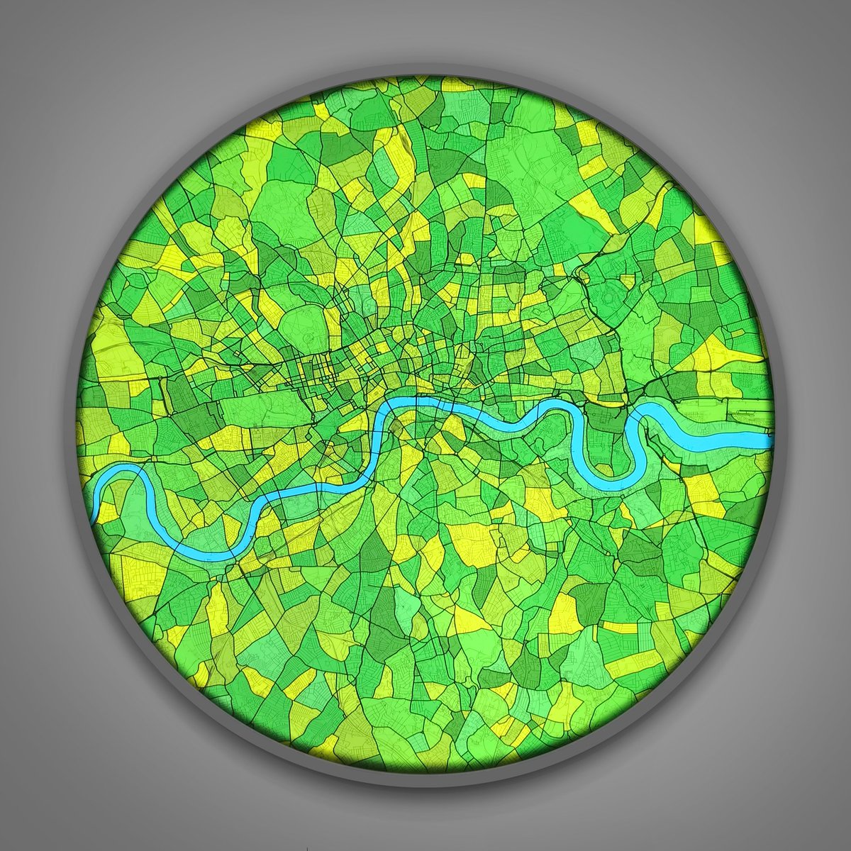 SamuelDillon's tweet photo. The artist @ewandavideason has created this amazing piece of art and all I can see is a London-wide LTN blueprint (which would also result in a greener London) https://t.co/Dr5eQxJb2E