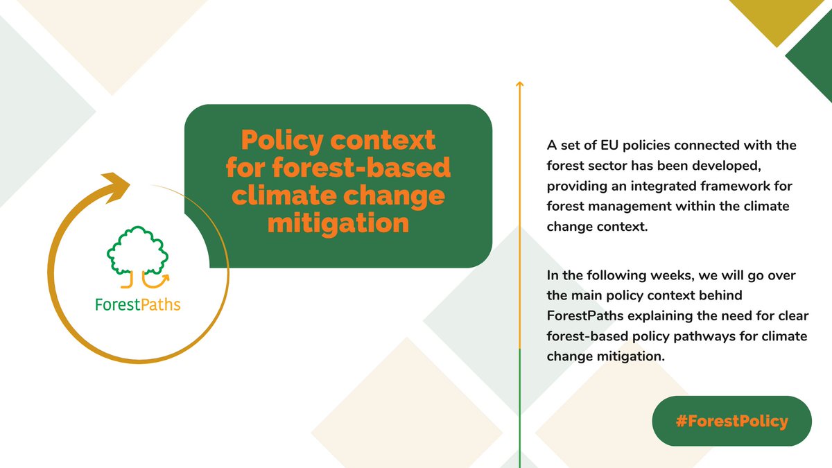 forestpaths_eu's tweet photo. 🔐Forests & forestry are key to achieving targets of the EU climate policy. They are also subject to commitments ensuring their #sustainability.
🧩In the upcoming weeks, we will highlight different pieces of the policy puzzle behind #ForestPaths.
📻Stay tuned for #ForestPolicy! https://t.co/3qYC8UOCl0