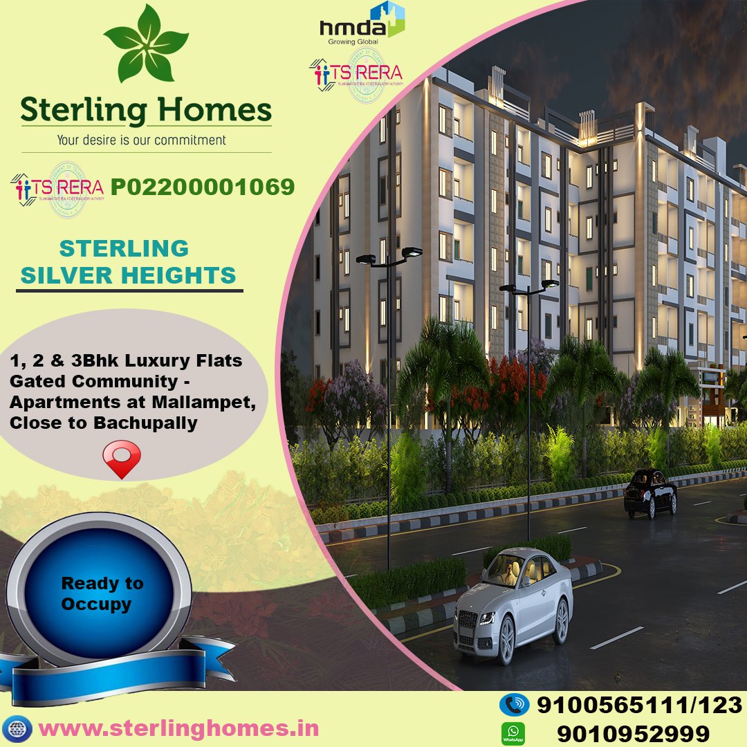 Digital68527197's tweet photo. STERLING SILVER HEIGHTS:
Luxury City Living Arrives at New Levels at silver heights
!Hospitals 5min to 8min
!schools 7min to 10min
!IT companies 15min to 18min.
For More Details
Contact us : 9100565111 /123
🌐 Website: https://t.co/1UJdRQzNUJ
📧 Email: admin@sterlinghomes.in https://t.co/BIZ538TVw8