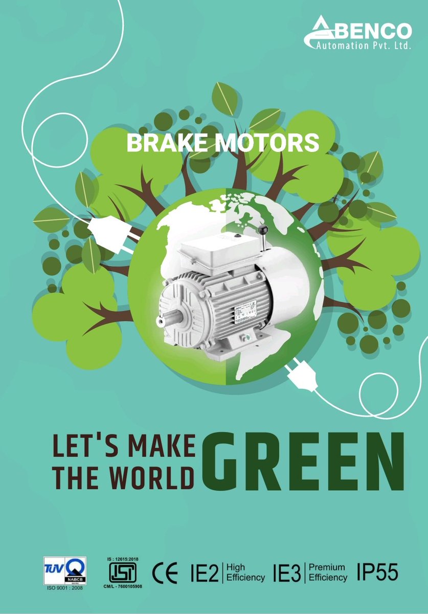 AbencoLtd's tweet photo. #brakemotors available with electro-magnetic disc brake in range of 0.37Kw to 15Kw. For more details please contact us on info@abenco.in #windenergy #windmill #windpower #crane #materialhandling #Elevator #escalator https://t.co/Ad9zifWAam