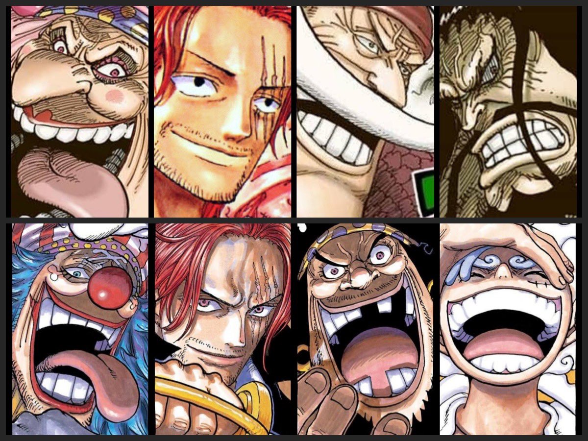 新旧“四皇”比較、この並びの方が良かったな🤔 ◉舌出しマム→バギー