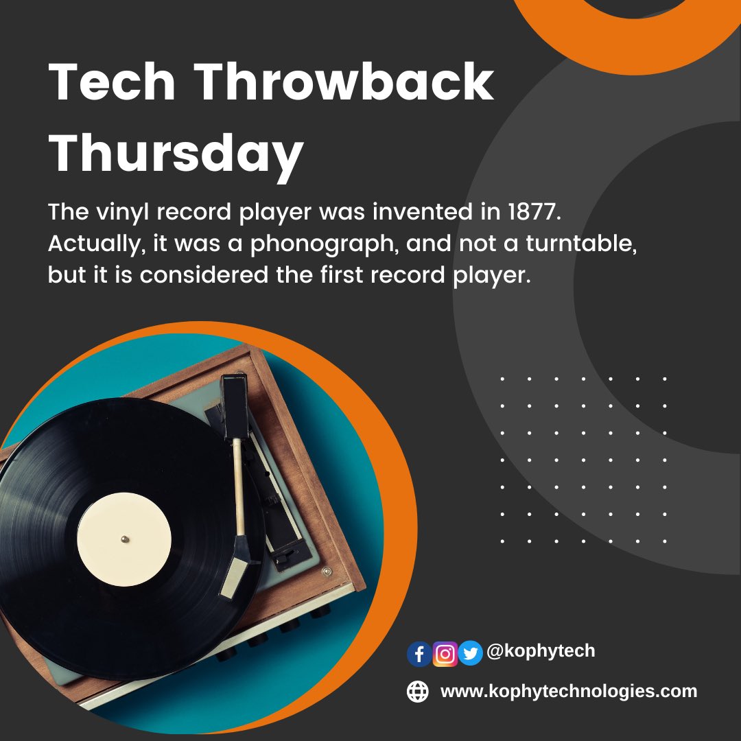 KophyTech's tweet photo. The Vinyl Player is our feature on today's Tech Throwback Thursday.
There's just  something warm and nostalgic about the memories attached to the sounds from this old device.
Technology is the link between the beautiful past and promising future.
#kophytech #tbt #davido #BIGWIZ https://t.co/76eniYD9nE