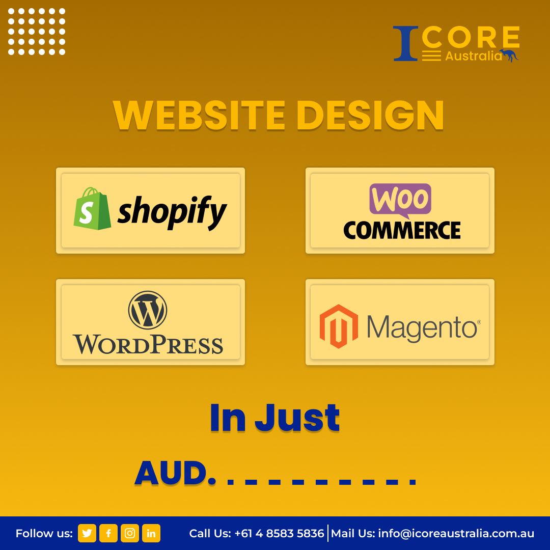 AustraliaCore's tweet photo. 📣 Attention all businesses looking for a #website design expert! 
We at #ICoreAustralia are here to make your website #design dreams come true! 
ICoreAustralia have Website Designing #Experts.
For more information, 
👉 Please visit our website: https://t.co/C8uIvWhDAB https://t.co/tgkjRWbLic