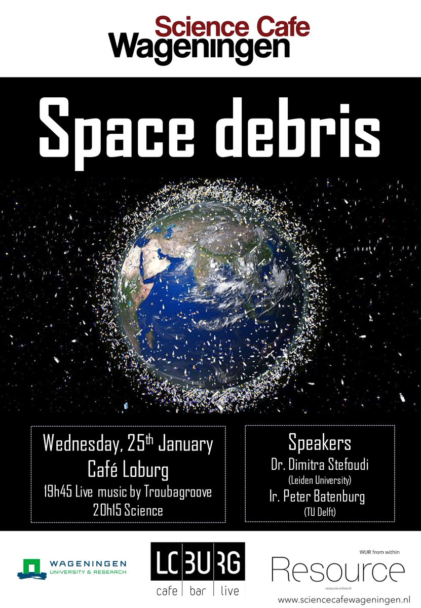 You may not see them with bare eyes, but they are there! Space debris pose a great risk to the environment of outer space. On 25th Jan, Dr. Dimitra Stefoudi and Ir. Peter Batenburg will address this issue from legal and technical aspects. Come and join us with the discussions!