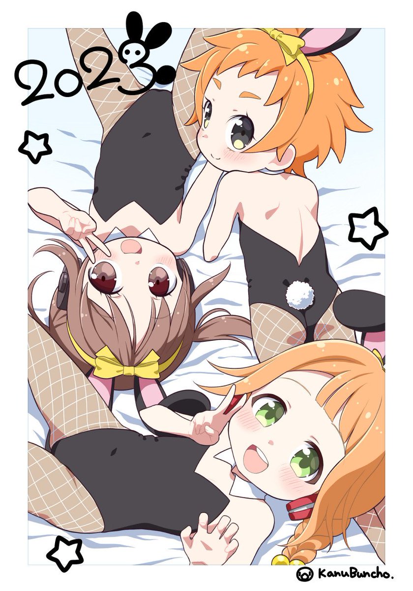 kanubuncho's tweet photo. 🎍□リでんこ(ひな・ふたば・あゆ)バニー🐰 https://t.co/ezcakmnSDs