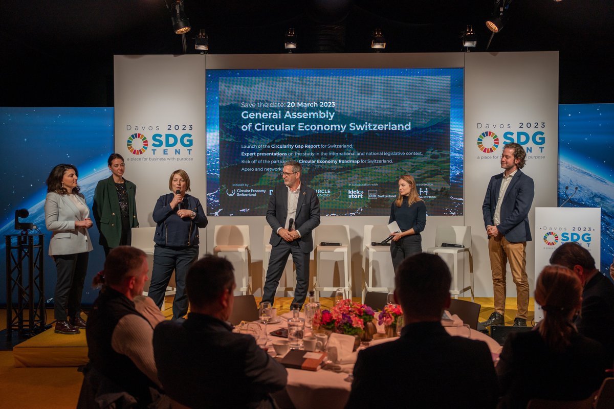 impacthubgeneva's tweet photo. Yesterday - with @ImpactHubCH, @kickstart_inno, @Deloitte & @circleeconomy - we brought the #CircularTalk to #Davos2023, through our event « Circularity Gap: Meeting societal needs & preserving global resources ».
And here are our major takeaways👉https://t.co/4ND2D7Tlxw https://t.co/JWwmRCyUDS