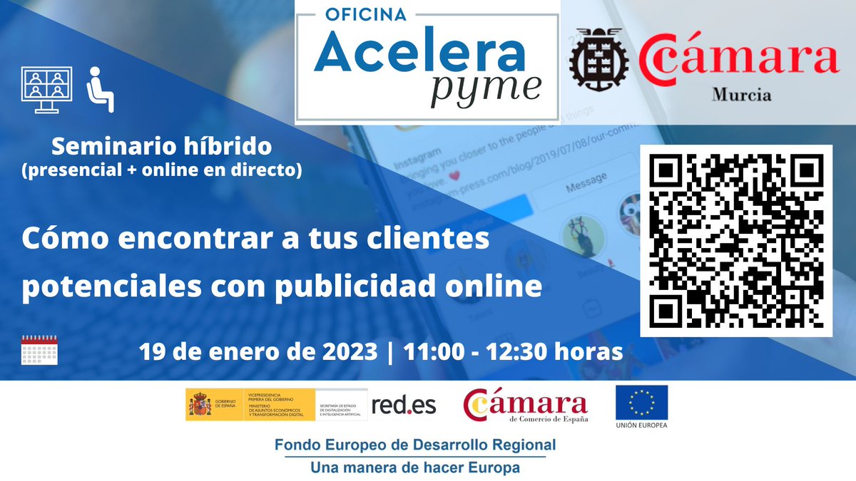 CaballeroALC's tweet image. Esta mañana te mostramos diversas #herramientas y #métodos para #segmentar tu público objetivo en #campañas de #publicidad #online en #RRSS.
A partir de las 11:00 comienza un nuevo seminario de la #OficinaAceleraPyme de la @camaramurcia
Inscríbete aquí us06web.zoom.us/webinar/regist…