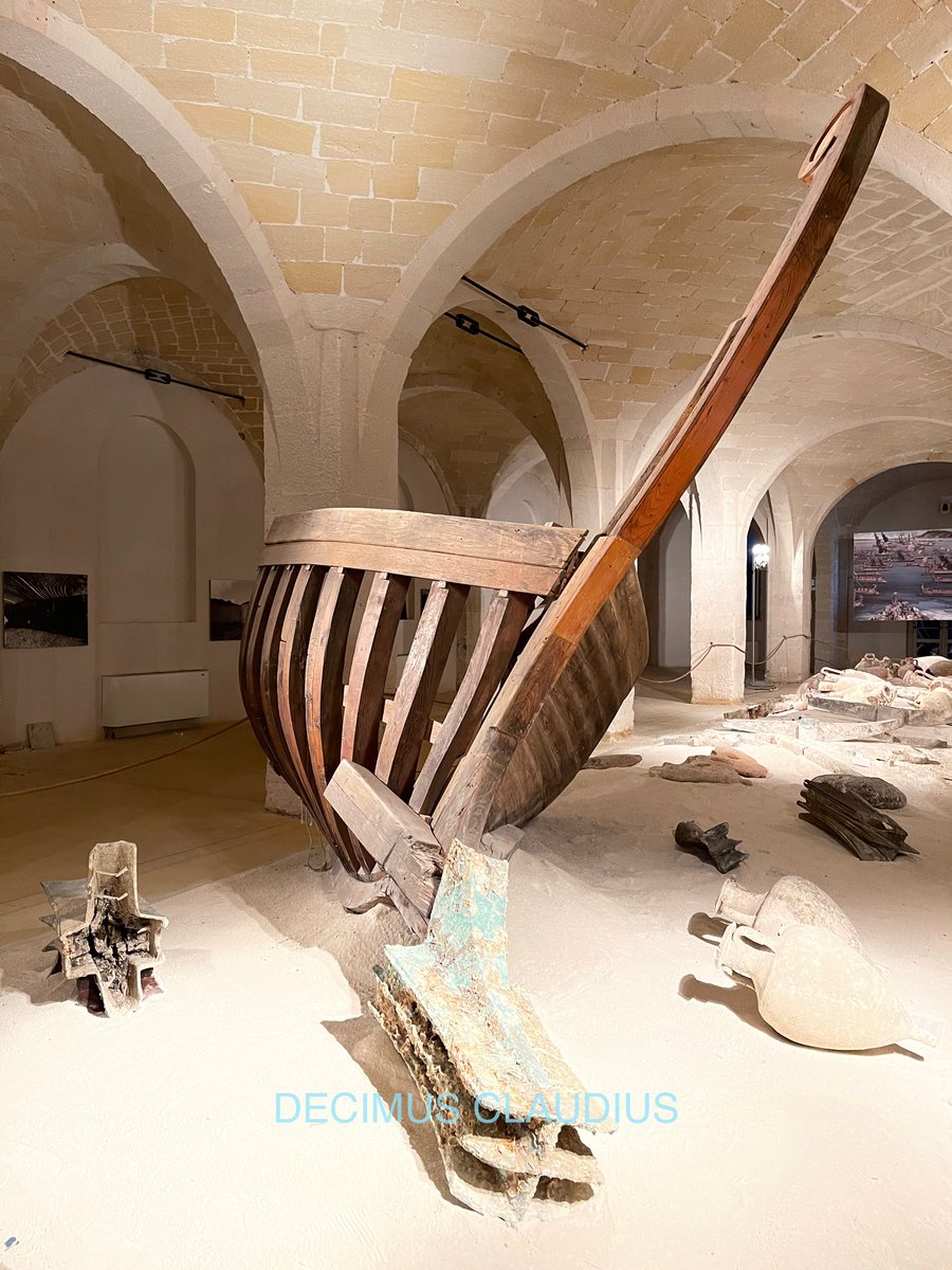 decimusclaudius's tweet photo. Several #Roman warship rams dating to 3rd C BC and mounted on the front to crash through the enemy's side. Sunk during the Battle of the Egadi Islands as #Rome beat #Carthage in 241 BC. In the Ex Stabilimento Tonnara Florio in #Favignana, #Sicily, #Italy.
#archaeology #sicilia https://t.co/Qowqnqz1ub