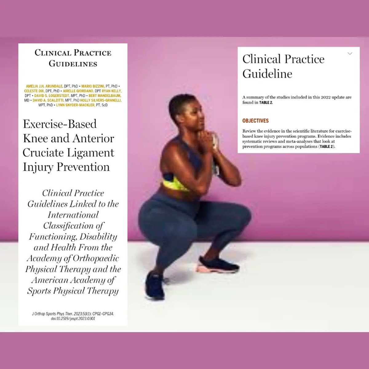 physiosinsport's tweet photo. Following on from the recent Clinical Practice Guidlines paper on exercise based knee &amp; ACL prevention in JOSPT Arundale et al 2023 (https://t.co/agHvyWpMzV)

HERE is a great resource shared by @mickwhughes in management of ACL injuries!

Cheers Mick...! https://t.co/5REDM9piw0