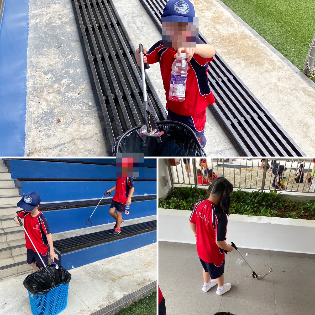 We care for our community and we take action! We got ourselves some new tools to help us in our endeavor to keep our grounds litter free! #wecare #grade1 #TakeAction