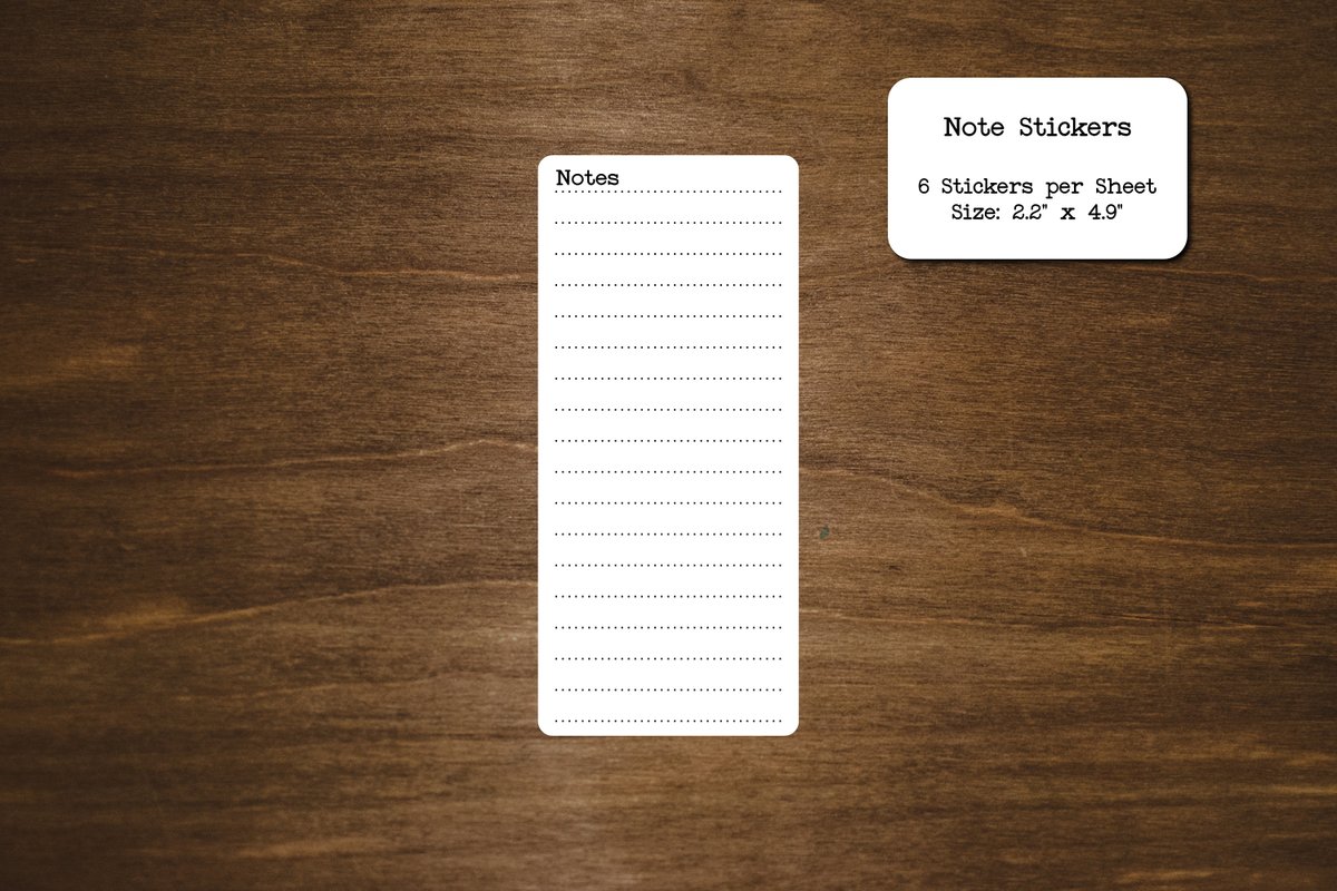 figtreeworks's tweet image. Notes Stickers | Small Note Stickers for Planners, Journals, and Habit Trackers | 6 Stickers Per Sheet | Kiss Cut, Matte Finish etsy.me/3iMDwVL #plannersticker #habittracker #bujostickers #journalstickers #booktracker #readingtracker #readinglog #readingjournal