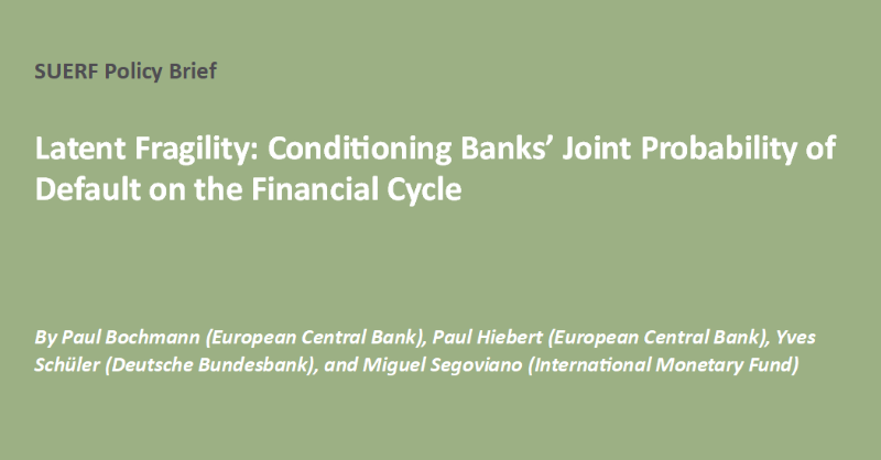 suerf_org's tweet photo. #SUERFpolicybrief “Latent Fragility: Conditioning Banks’ Joint Probability of Default on the Financial Cycle” by Paul Bochmann (@ecb), Paul Hiebert (ECB), Yves Schüler (@bundesbank) &amp; Miguel Segoviano (@IMFNews)

#SystemicRisk #FinancialCrises #FinancialCycle