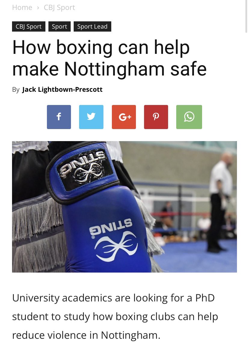 Given the difficulties with clearly establishing links between sport &amp; anti-violence, “how can?” is a much better way of thinking about this than the usual “here’s how it does”. More here - cbjtarget.co.uk/2023/01/17/how…