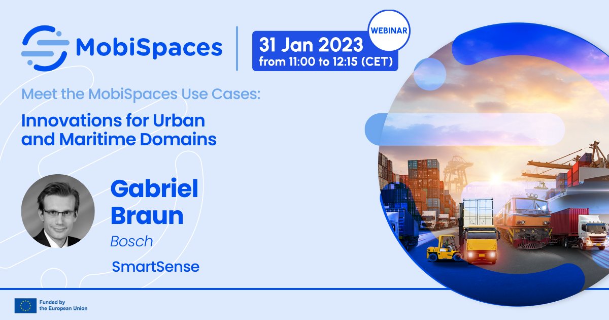 MobiSpaces's tweet photo. 📣On January 31 Gabriel Braun from @BoschGlobal will introduce the SmartSense Use Case developed in partnership with @EmisiaSA &amp; @Fujitsu_Global which will show the impact of the @MobiSpaces #technologies in real life scenarios 🌍

➡️To Register: https://t.co/zSc9kpOlb8 🙌 https://t.co/fMGR6xl1ek