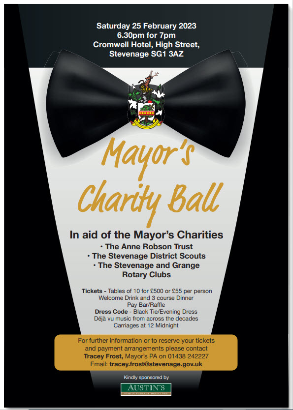 Still time to support these charities at the Mayor's Charity Ball in February.