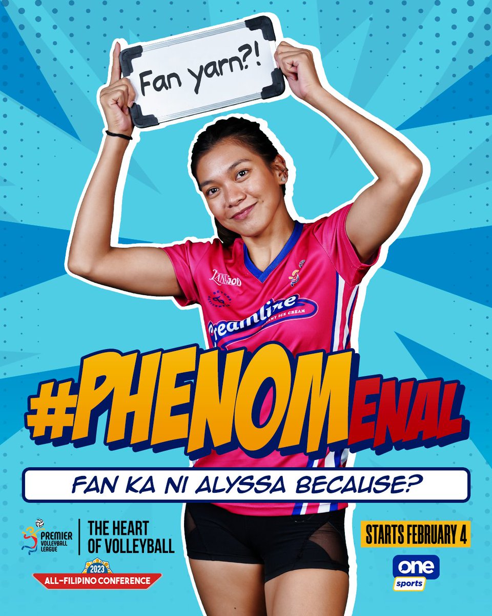 OneSportsPHL's tweet photo. You stan the Phenom bcuz? 😁

#PVLonOneSports #TheHeartOfVolleyball https://t.co/wUcQ7Gnst5