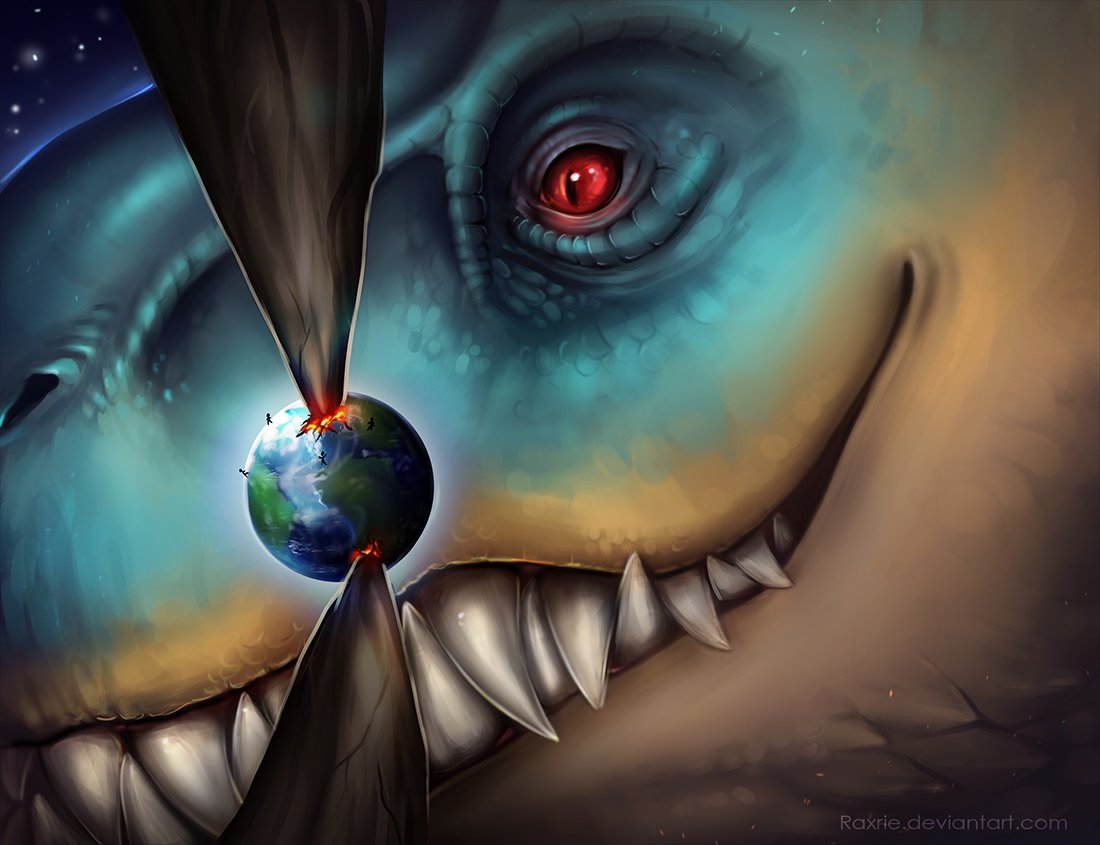 Raxrie1's tweet image. My last artwork for @GrowyGrev
Thank you very much for giving me a chance to draw this big (and handsome) boy ♥ 
#digitalart #macroart #tigrex #fantasy