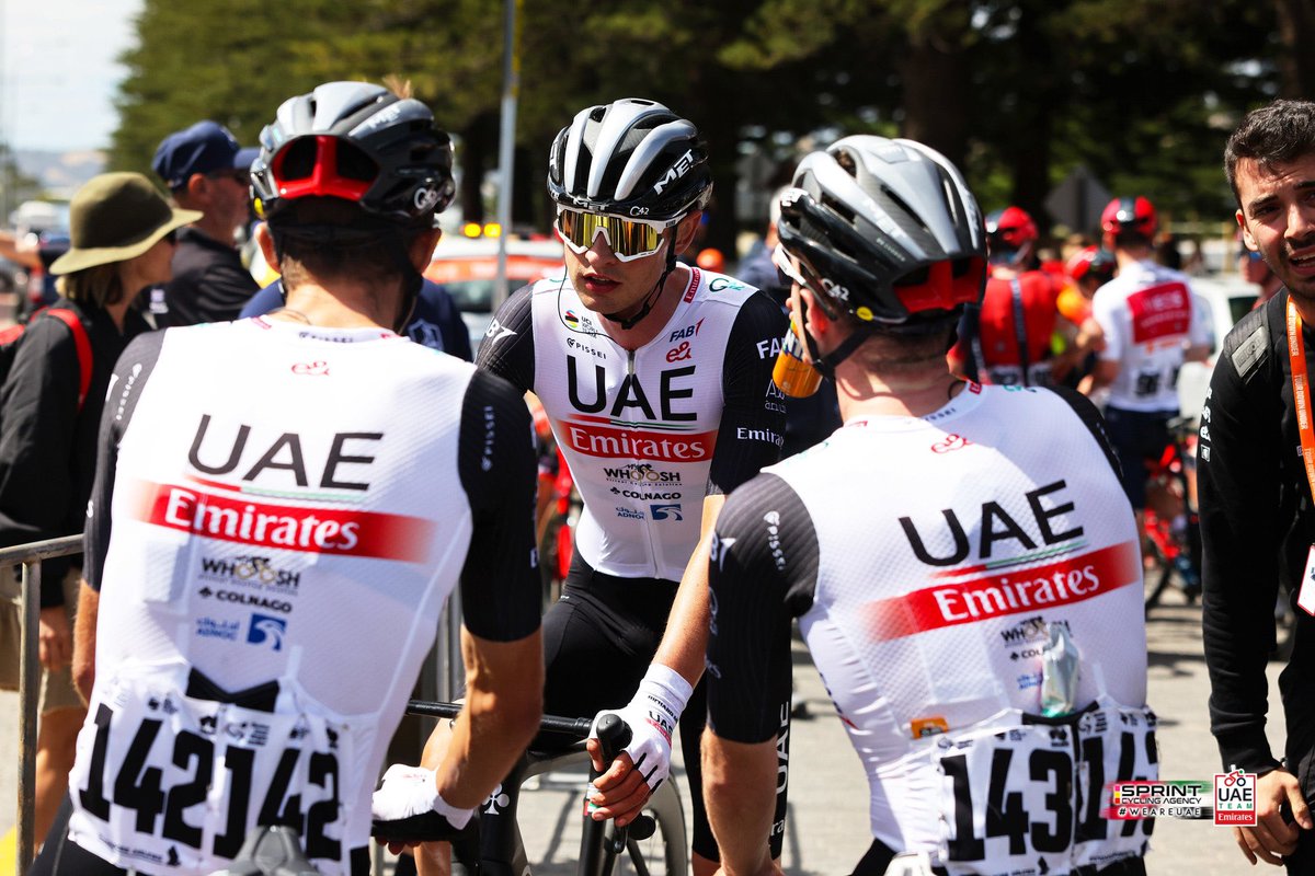 Some strong work from the team today at <a href="/tourdownunder/">Santos Tour Down Under 🚴🚴‍♀️</a> 🇦🇺.

Three more stages to go 👊

#UAETeamEmirates #WeAreUAE #TourDownUnder