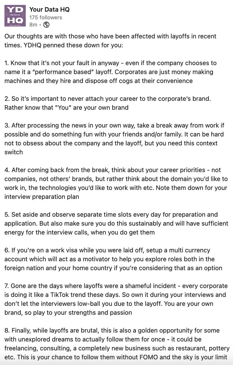 #layoffs #career #staystrong
