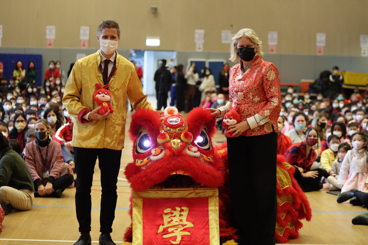 NAISHongKong's tweet photo. Today we had a very special guest who visited our three campuses and gave us a wonderful lion dancing performance. Our students and teachers also gave us a range of fantastic performances including dragon dance, singing and dancing. We wish all of you a happy new year of Rabbit! https://t.co/7GqtxVnKKe