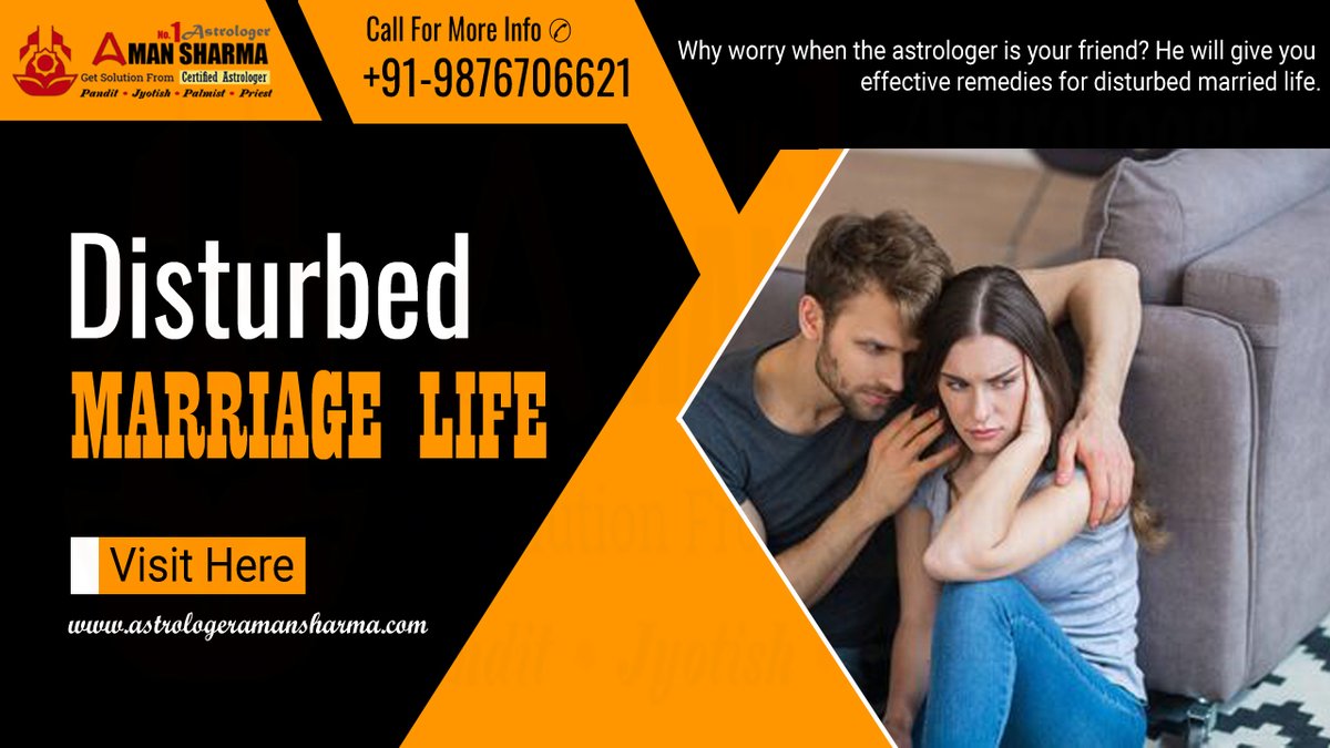 AstrologerAman3's tweet image. Disturbed Marriage Life
#astrology
In any troublesome situation in a marriage, often astrological predictions can be a big relief. You can plan your decisions according to disturbed marriage solution in astrology.

Call For More Info
✆ +91-9876706621

astrologeramansharma.com/disturbed-marr…