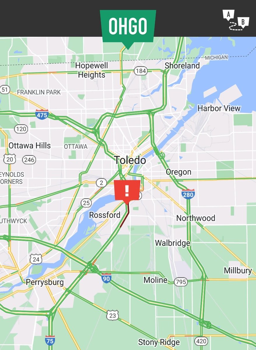 Ohio Dept of Transportation on Twitter "WOOD CO I75 North CLOSED at