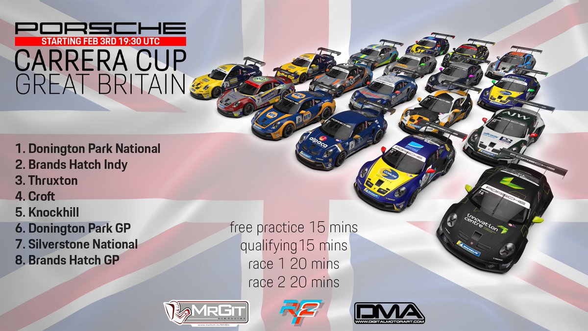 Finally, signups for my 2023 <a href="/rFactor2/">rFactor 2</a> Porsche Carrera Cup GB series on <a href="/sim_grid/">SimGrid</a> are now OPEN!

Please make sure to read the rules as there's some important stuff explained there and join my discord if you need any further info. #simracing 

thesimgrid.com/championships/…