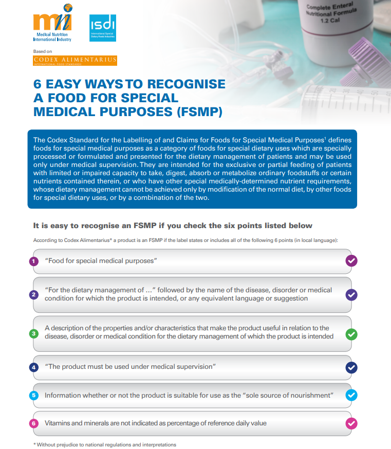 MNInutrition's tweet photo. Read our factsheet developed in collaboration  with @SNE_EU on the 6 ways to distinguish food for special medical purposes? 
➡️You can now discover our infographic on how to distinguish #FSMPs based on the Codex Alimentarus MNI drafted with @ISDI_org here: https://t.co/lz02IDjb77 https://t.co/c2vmcrh0dZ